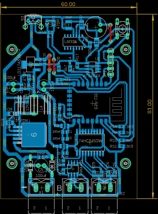 ESP8266 PIXEL DRIVER PCB